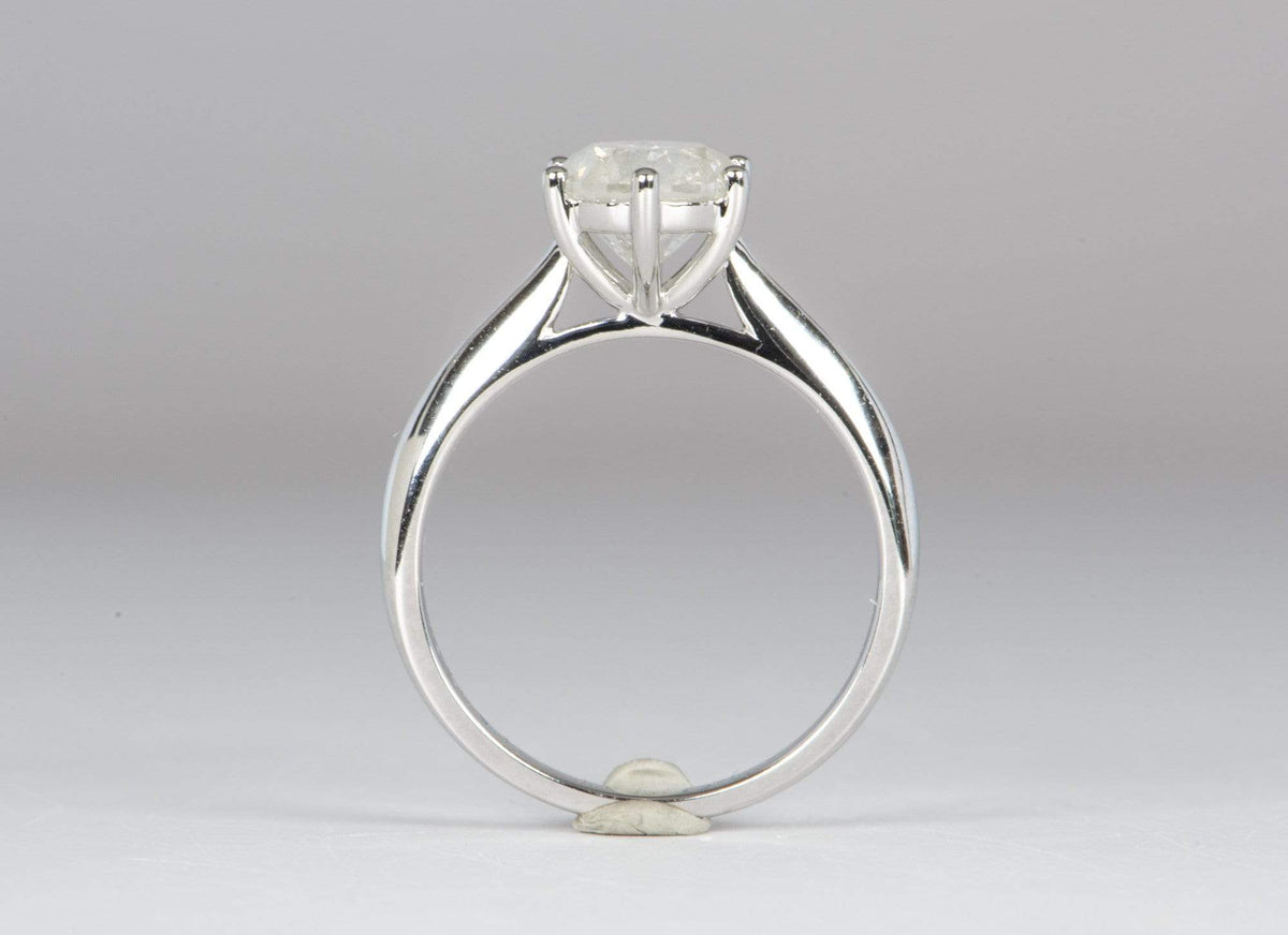 1.72ct Opalescent Fancy White Diamond 14K White Gold Engagement Ring R6042