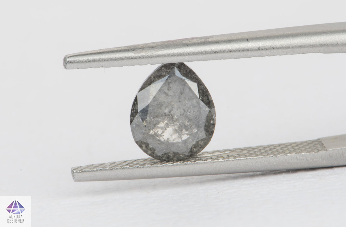 1.78ct Pear Shape Salt and Pepper Diamond, 8.1*6.5*4.2mm, SPP122