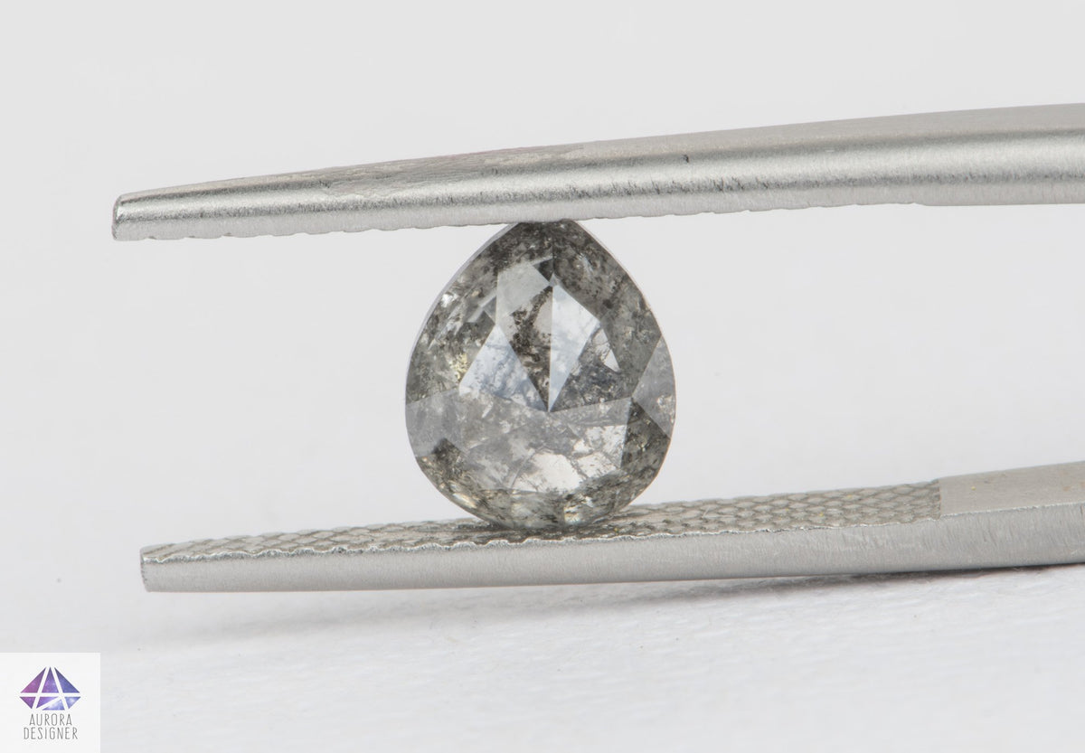 1.78ct Pear Shape Salt and Pepper Diamond, 8.1*6.5*4.2mm, SPP122