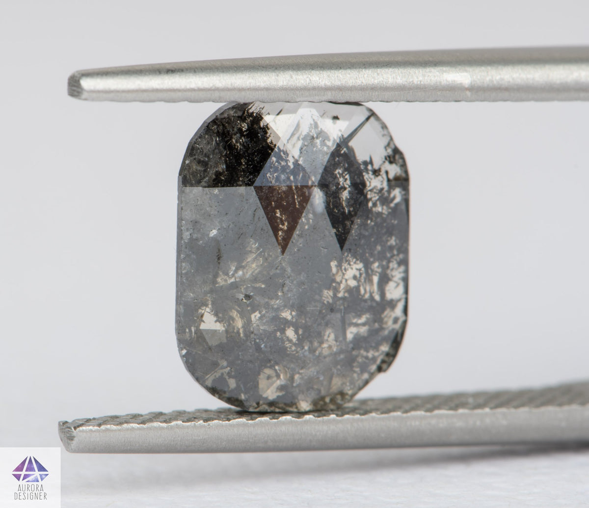 1.7ct Salt and Pepper Rosecut Diamond, 10.6*8.2*1.7mm SPS43