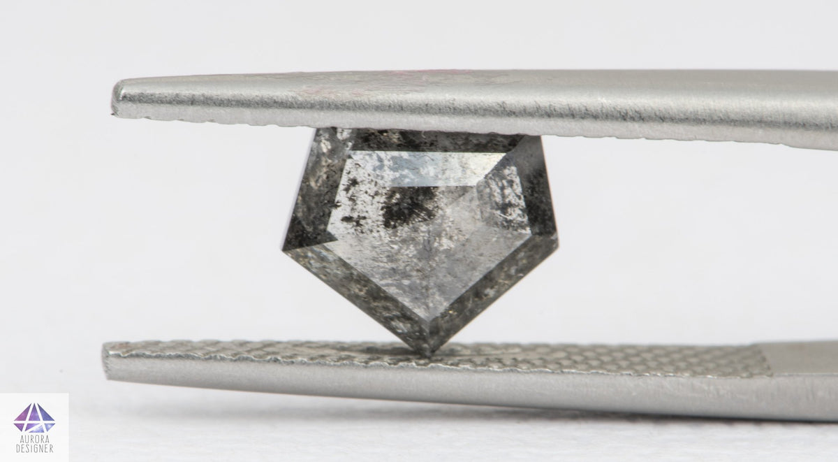 1.89ct Shield Shape Salt and Pepper Diamond, 8.2*6.9*3.9mm SPG155