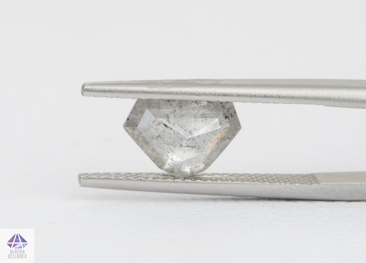 1.8ct Shield Shape Salt and Pepper Diamond, 9.6*6.6*3.6mm, SPG226