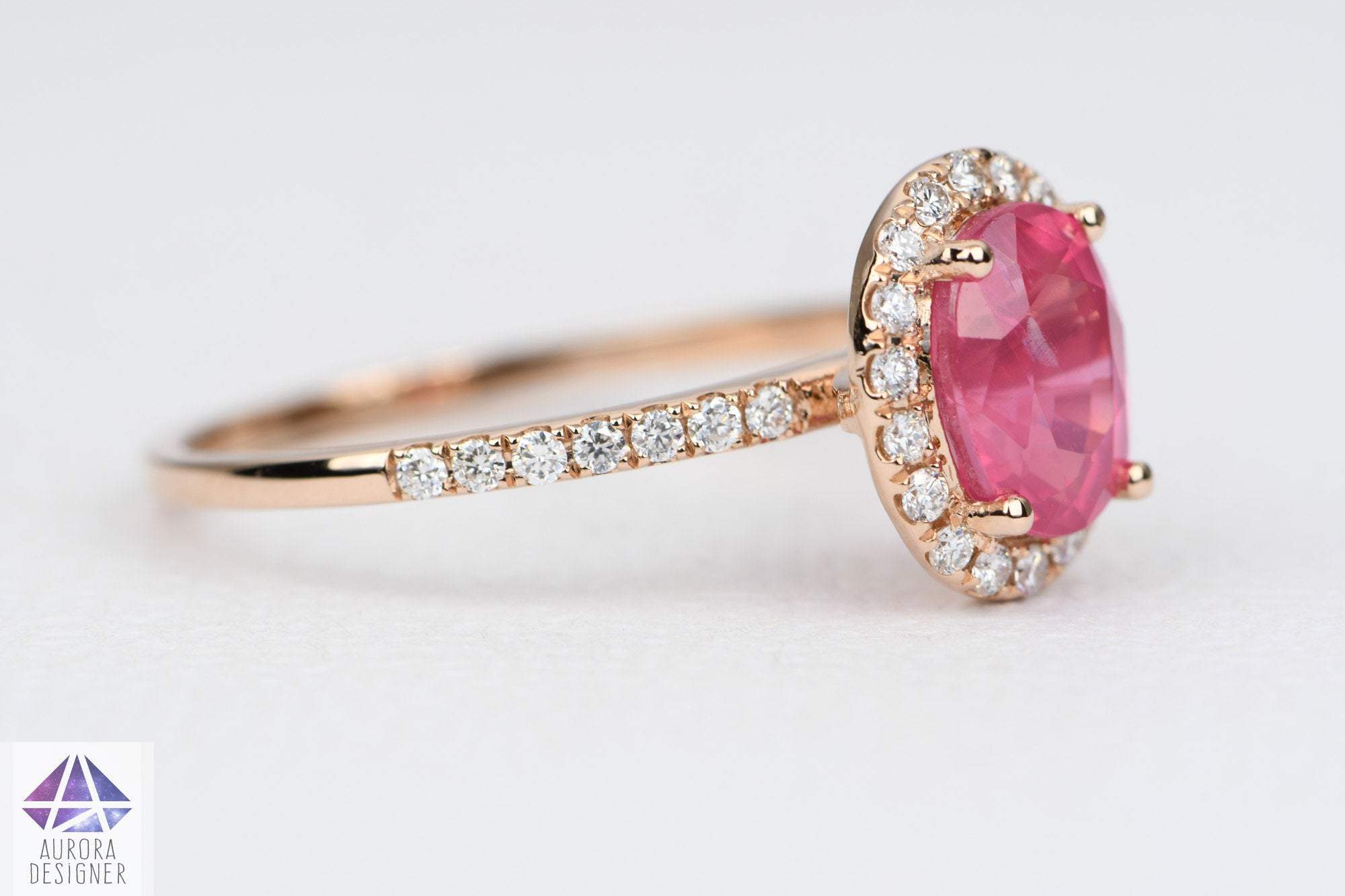 Monogram Infini Engagement Ring, Pink Gold And Diamonds