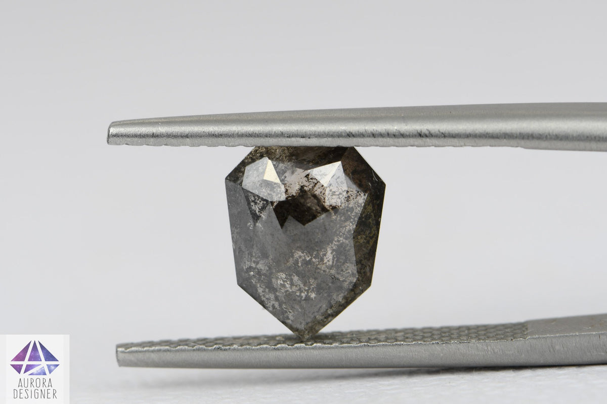 1.95ct Shield Shape Salt and Pepper Diamond, 9.4*7.5*3.1mm SPG08