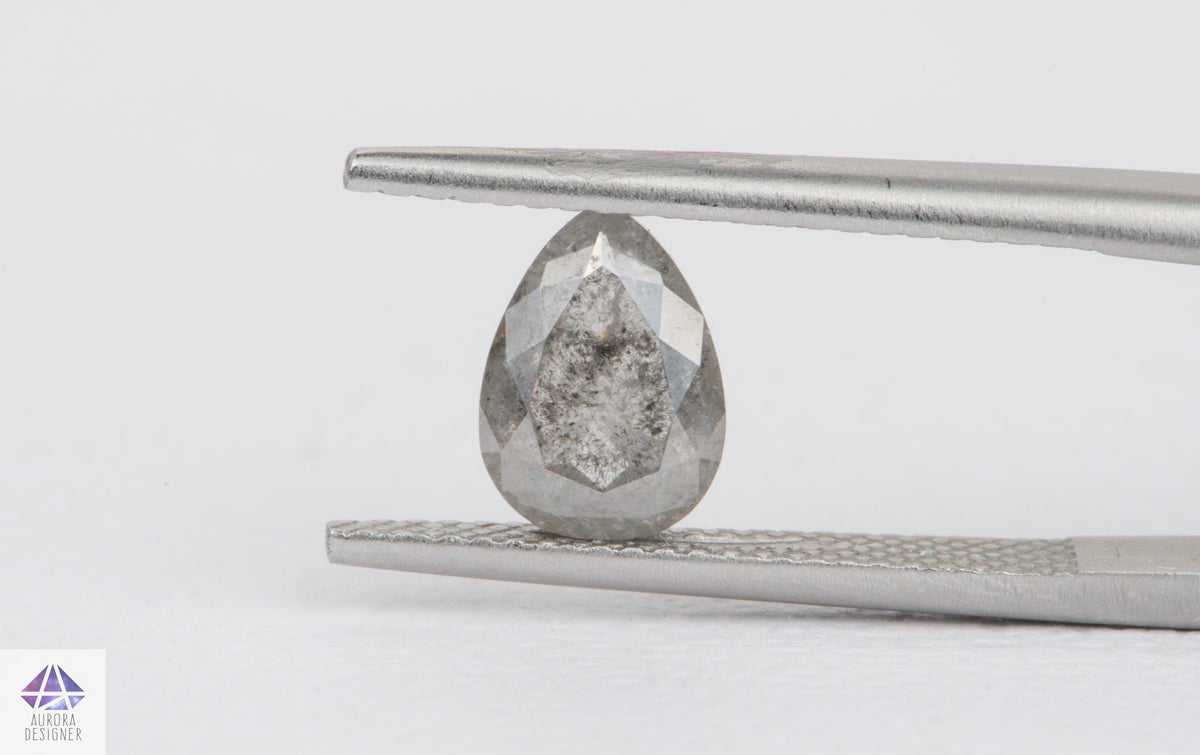 1.96ct Pear Shape Salt and Pepper Diamond, 8.8*6.4*4.0mm, SPP129