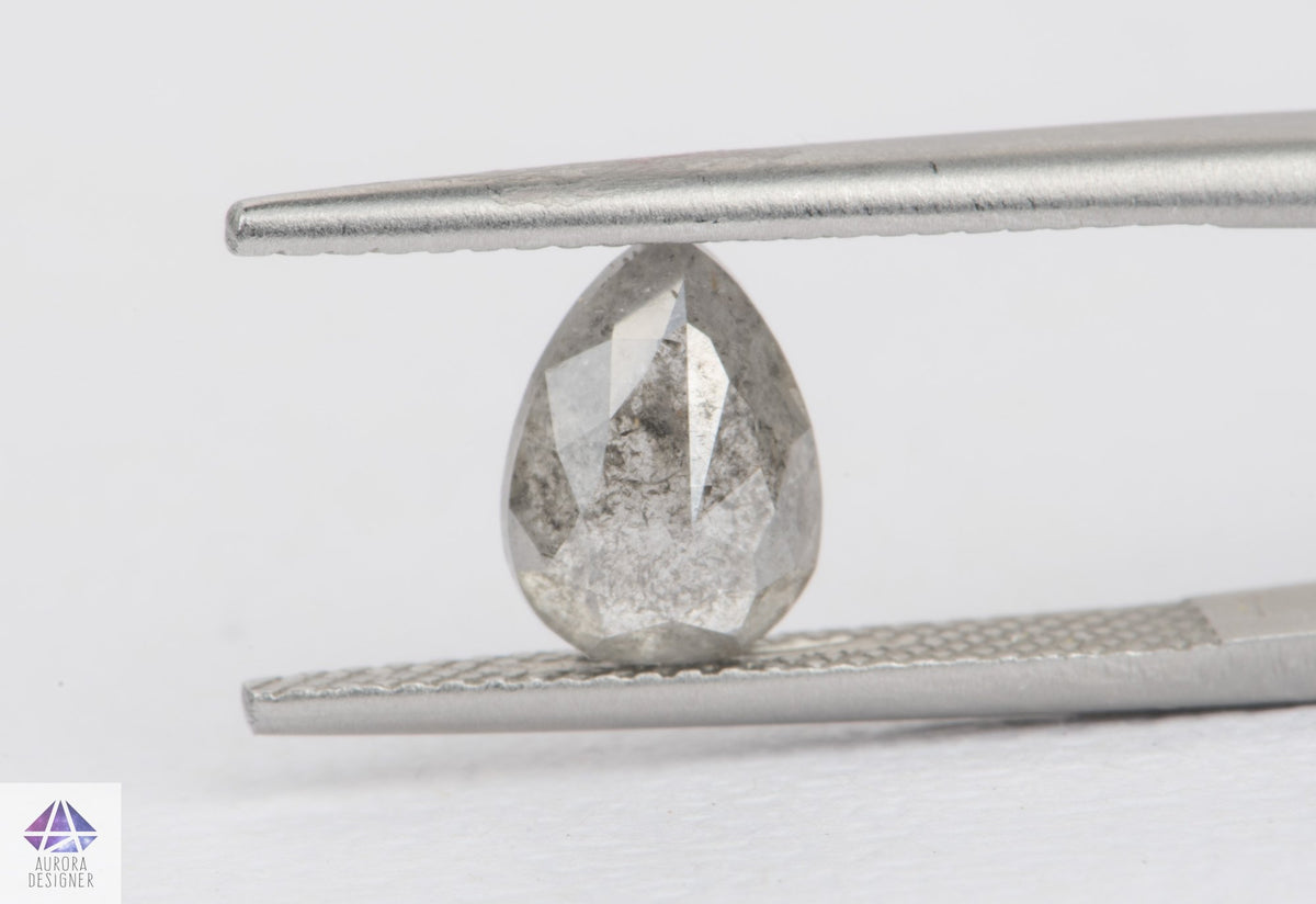 1.96ct Pear Shape Salt and Pepper Diamond, 8.8*6.4*4.0mm, SPP129