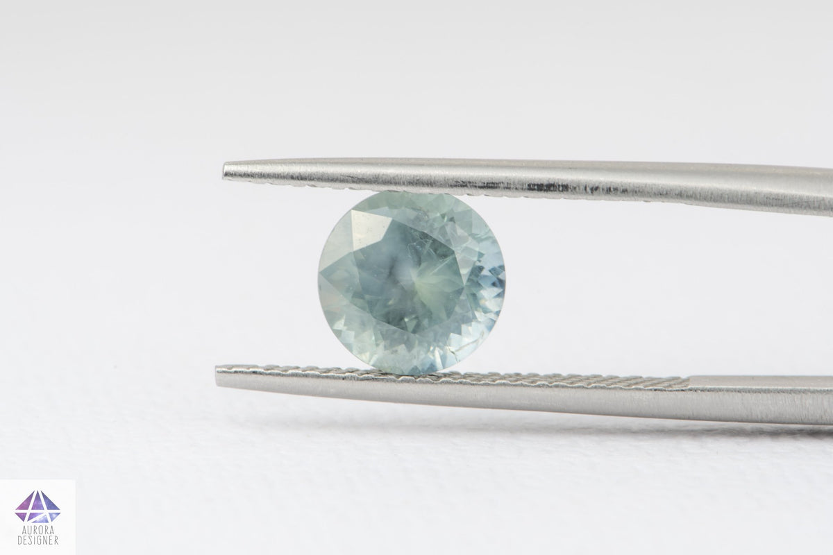 2.00ct Round Shape Blue Green Montana Sapphire, 7.4*5.0mm PS225