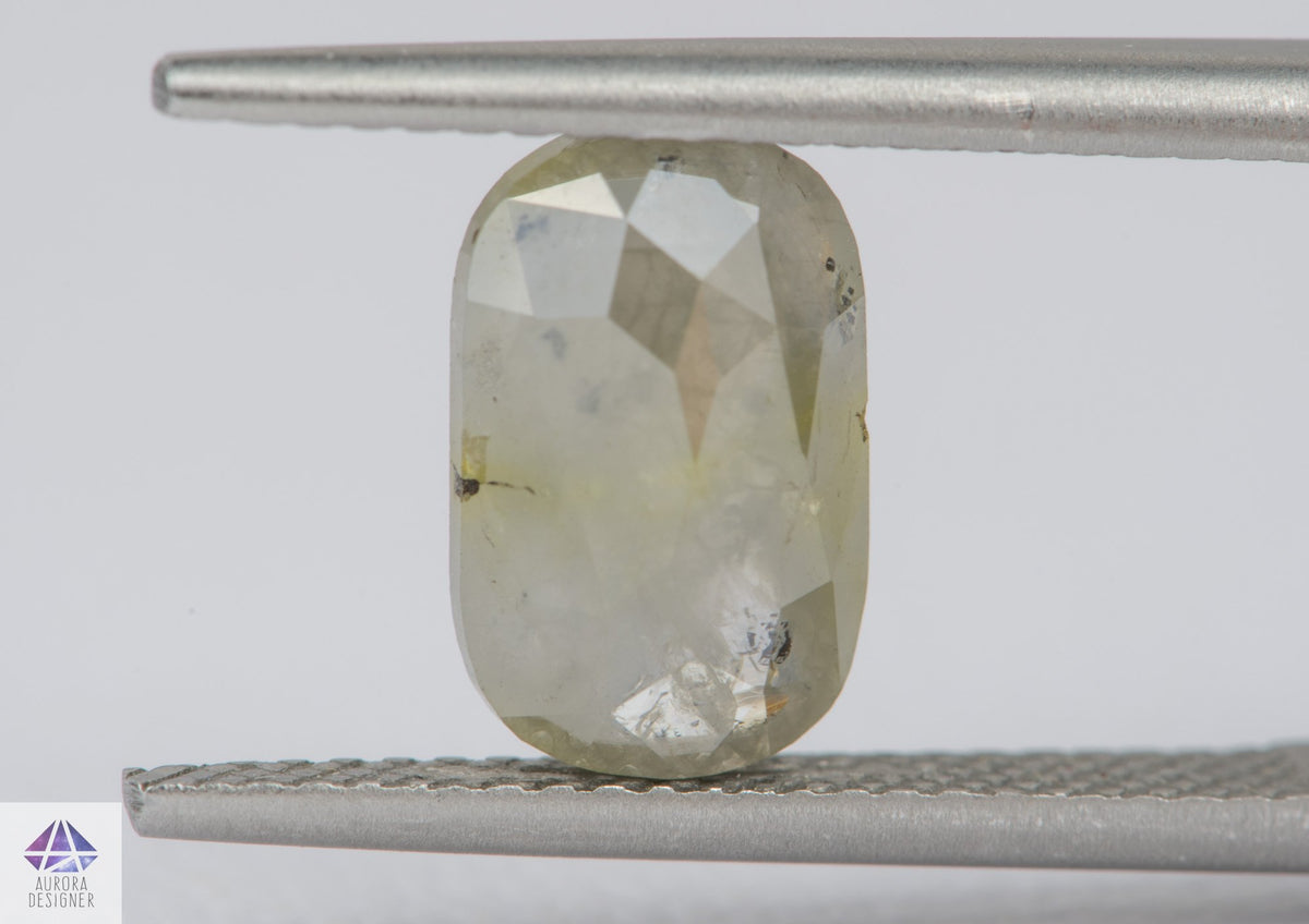 2.14ct Salt and Pepper Rosecut Diamond, 10.4*6.6*3.1mm SPS86