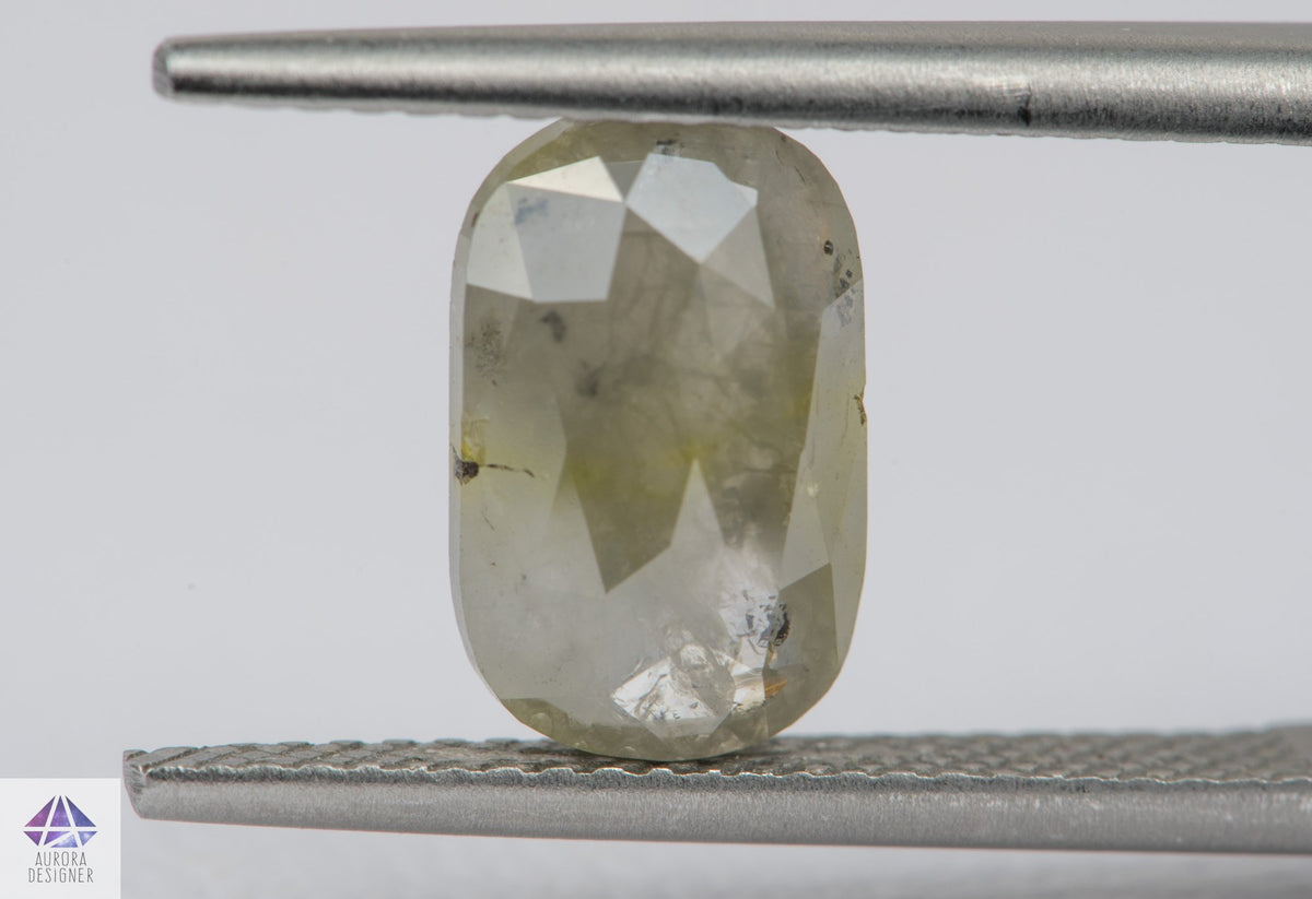 2.14ct Salt and Pepper Rosecut Diamond, 10.4*6.6*3.1mm SPS86