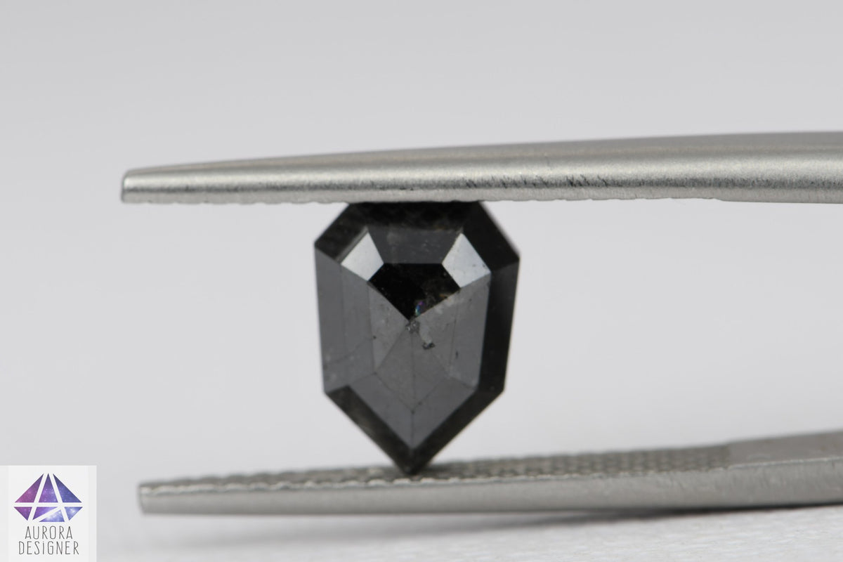 2.17ct Shield Shape Salt and Pepper Diamond, 9.4*6.7*3.8mm SPG178