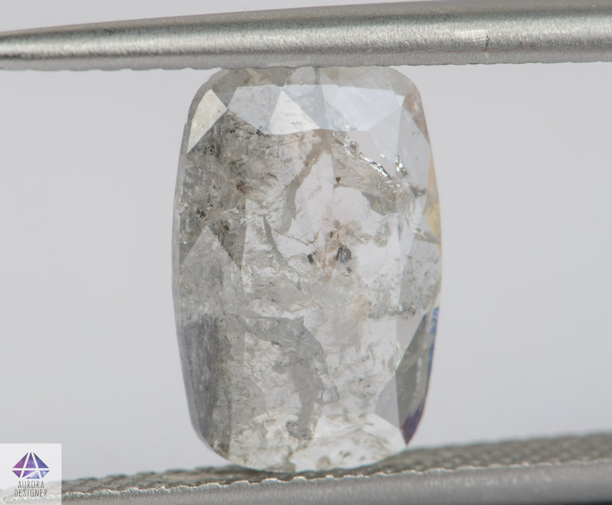 2.22ct Salt and Pepper Rosecut Diamond, 11.7*7.6*2.3mm SPS120