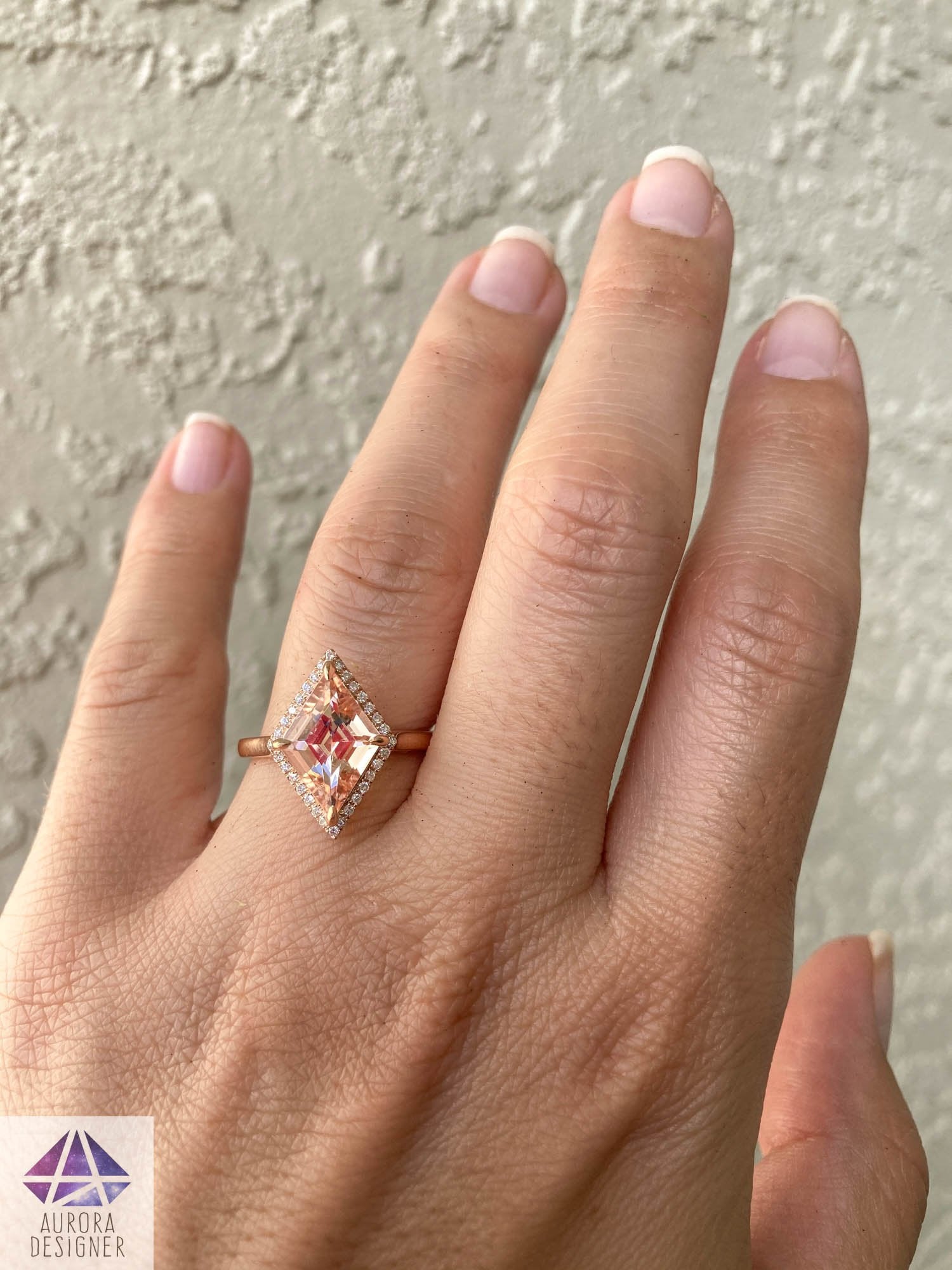 Design morganite hotsell engagement ring