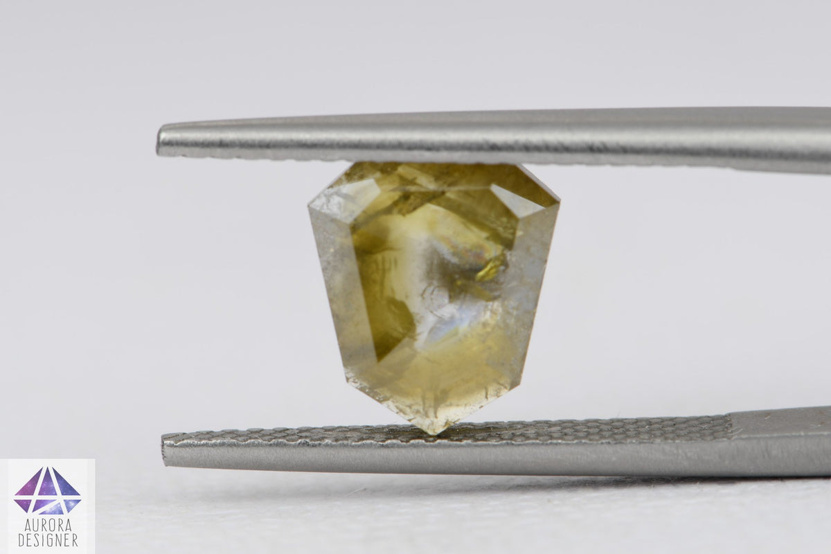2.37ct Shield Shape Salt and Pepper Diamond, 9.5*8.6*2.8mm SPG58