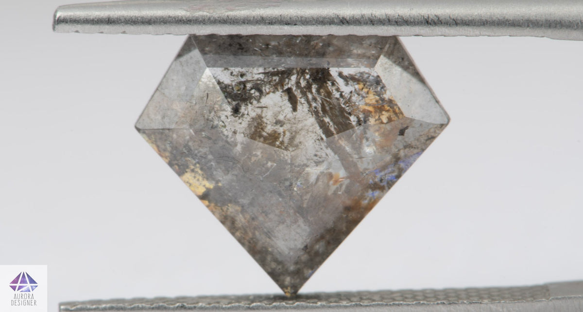 2.70ct Geometric Shape Salt and Pepper Diamond, 10.6*12.4*2.9mm SPG206