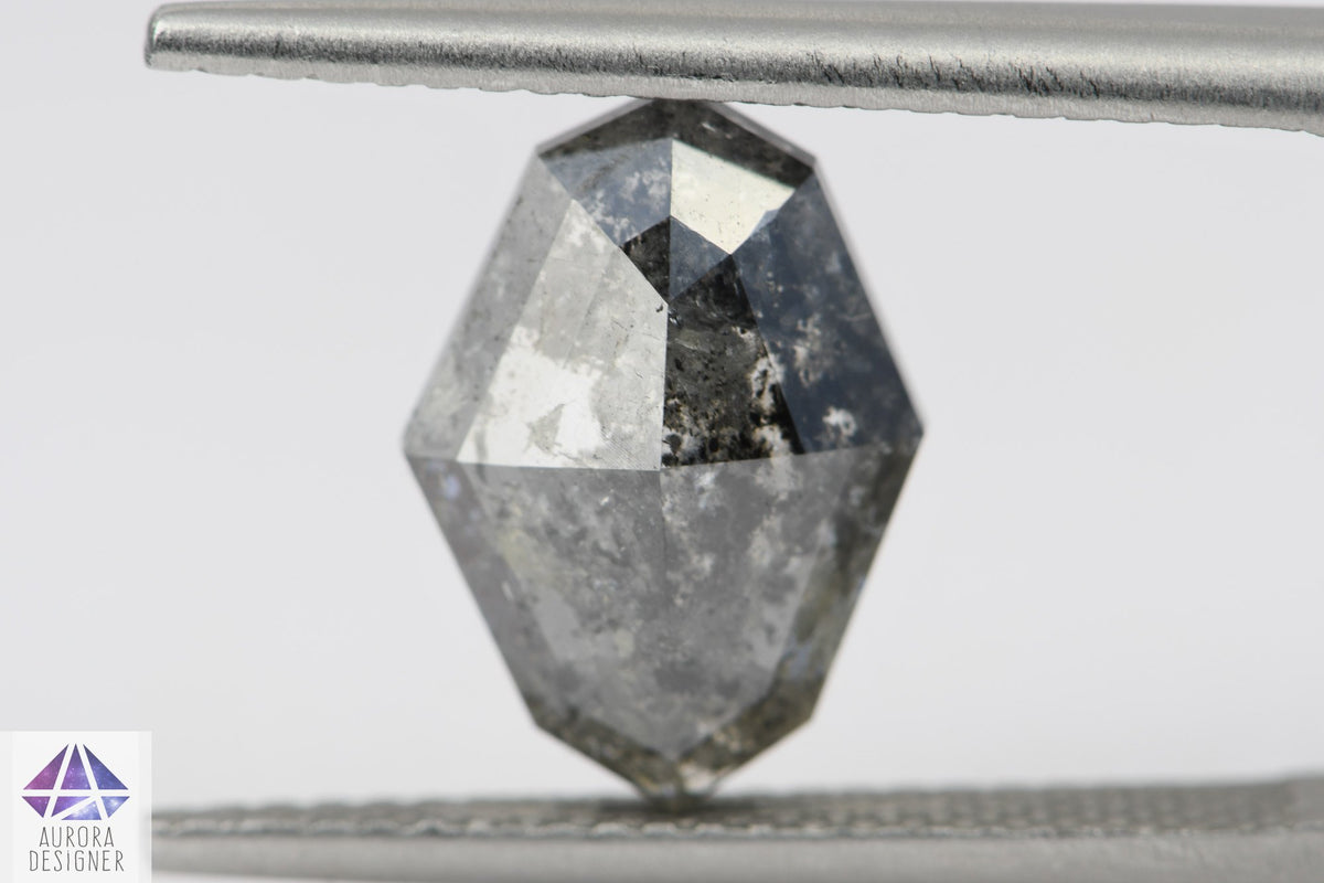 2.79ct Shield Shape Salt and Pepper Diamond, 12.4*9.0*3.5mm SPG109