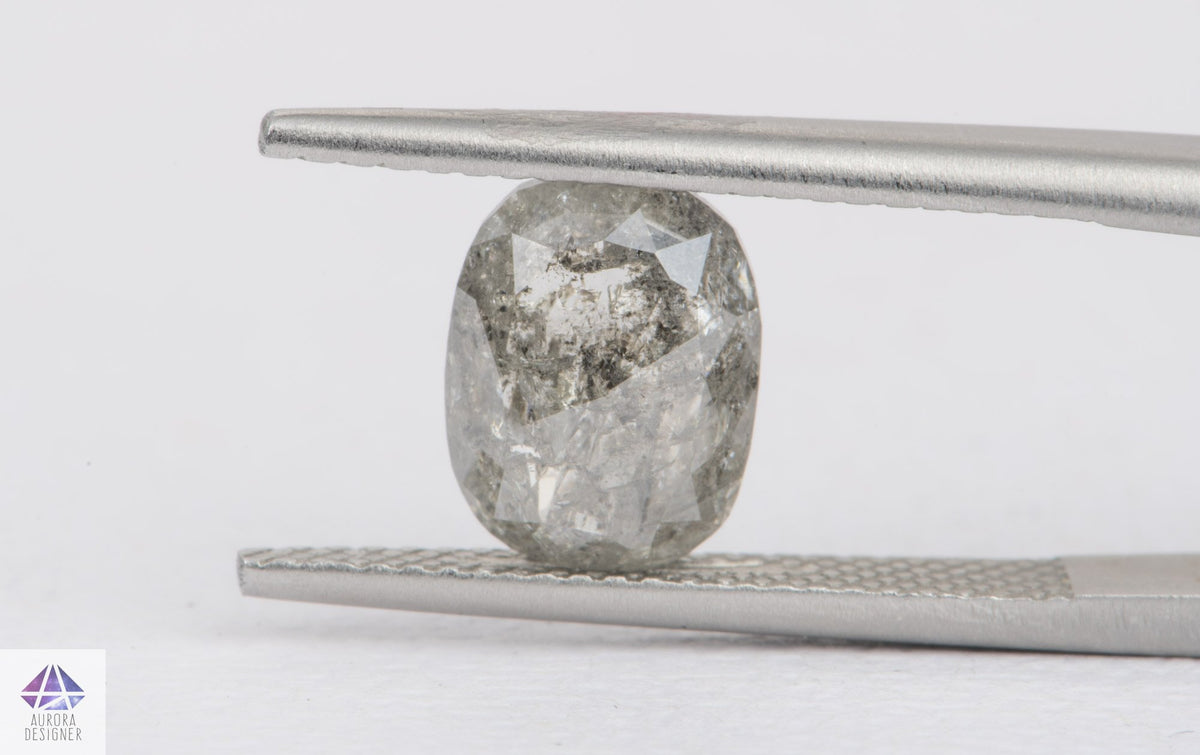 2.7ct Oval Shape Salt and Pepper Diamond, 9.4*7.3*4.1-0mm, SPS128
