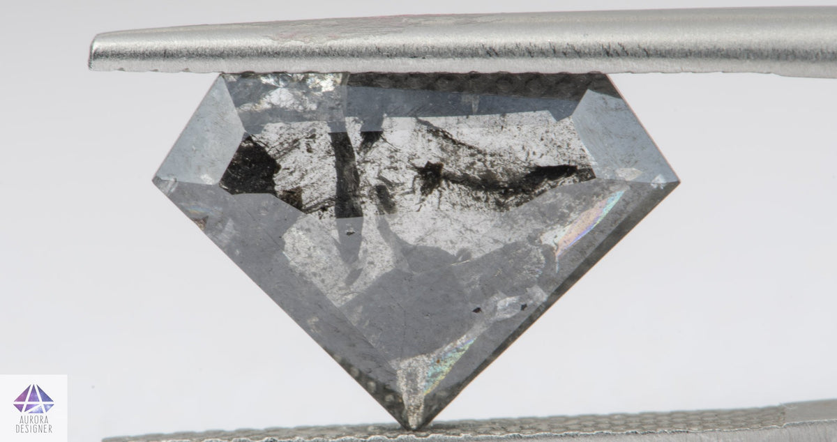 2.95ct Geometric Shape Salt and Pepper Diamond, 10.4*14.9*2.6mm SPG207