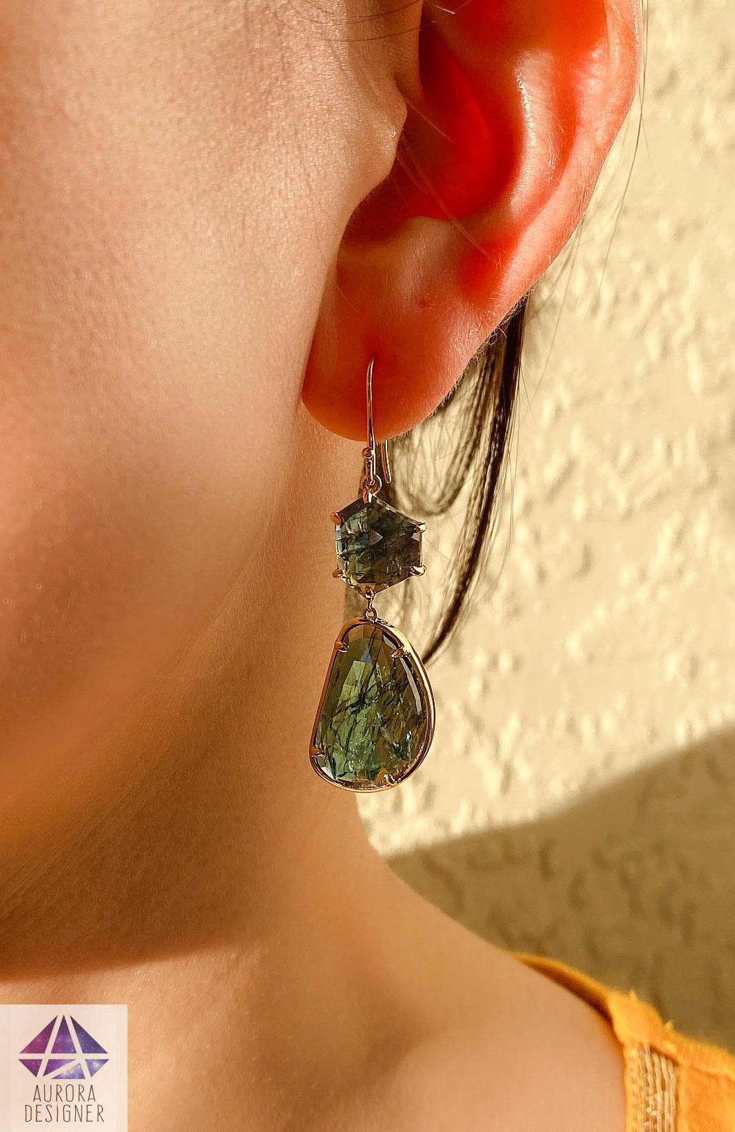 Teal sales dangle earrings