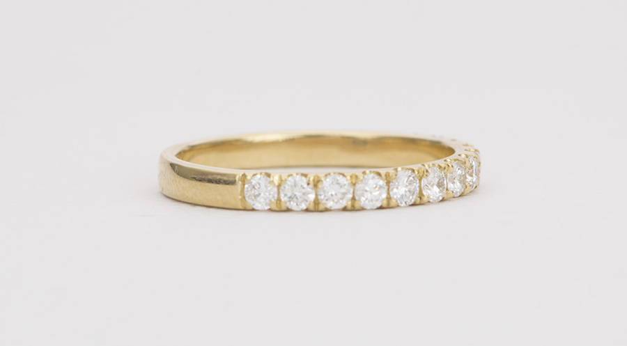  La Joya 1/6 - 1/2 CT TW Certified Lab Created Diamond Channel  Rings - Sparkling 10k Solid Gold Wedding Band, Stackable Band, Promise Ring
