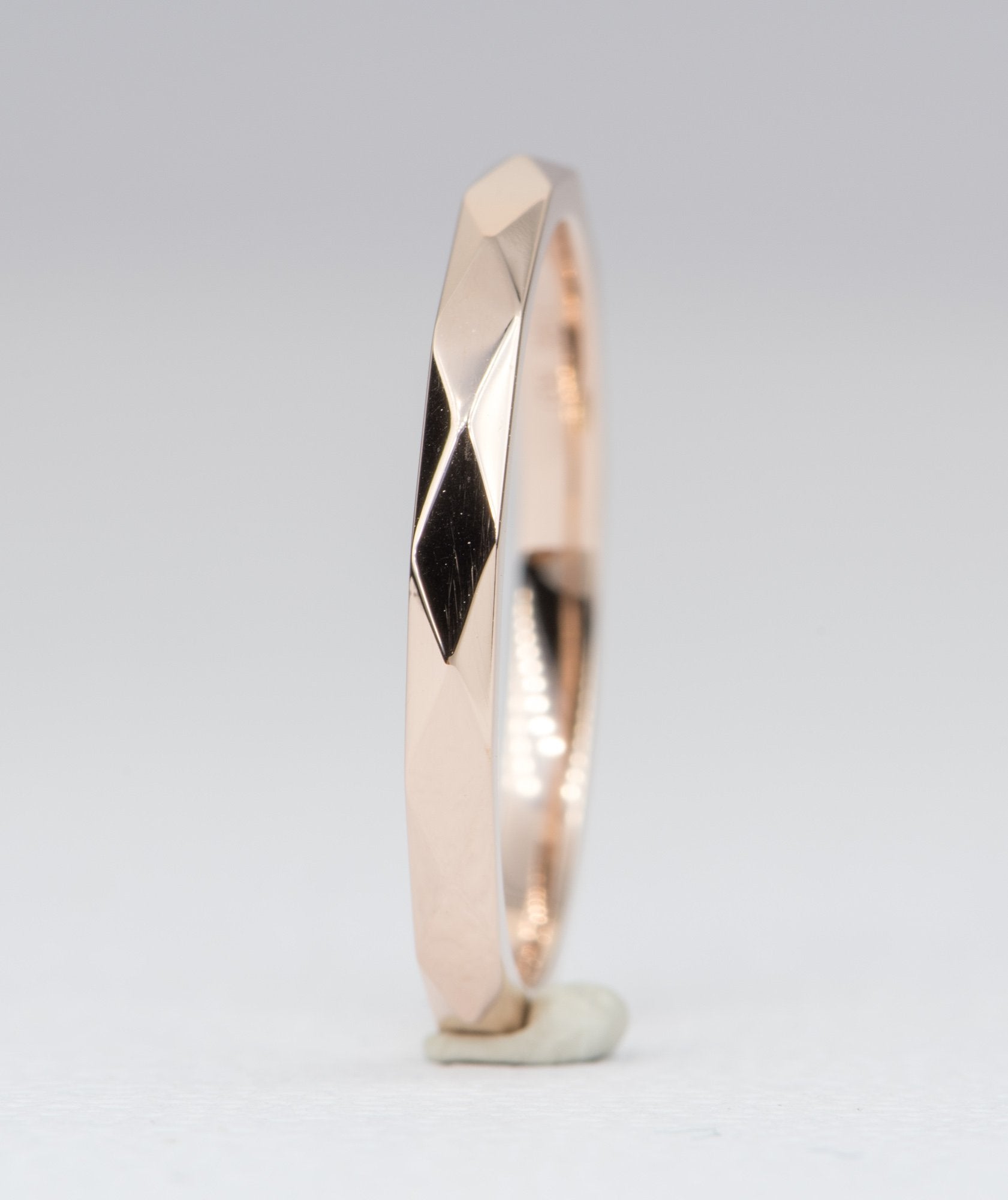 Sophisticated 950 Karat Platinum And Rose Gold Stacked Ring