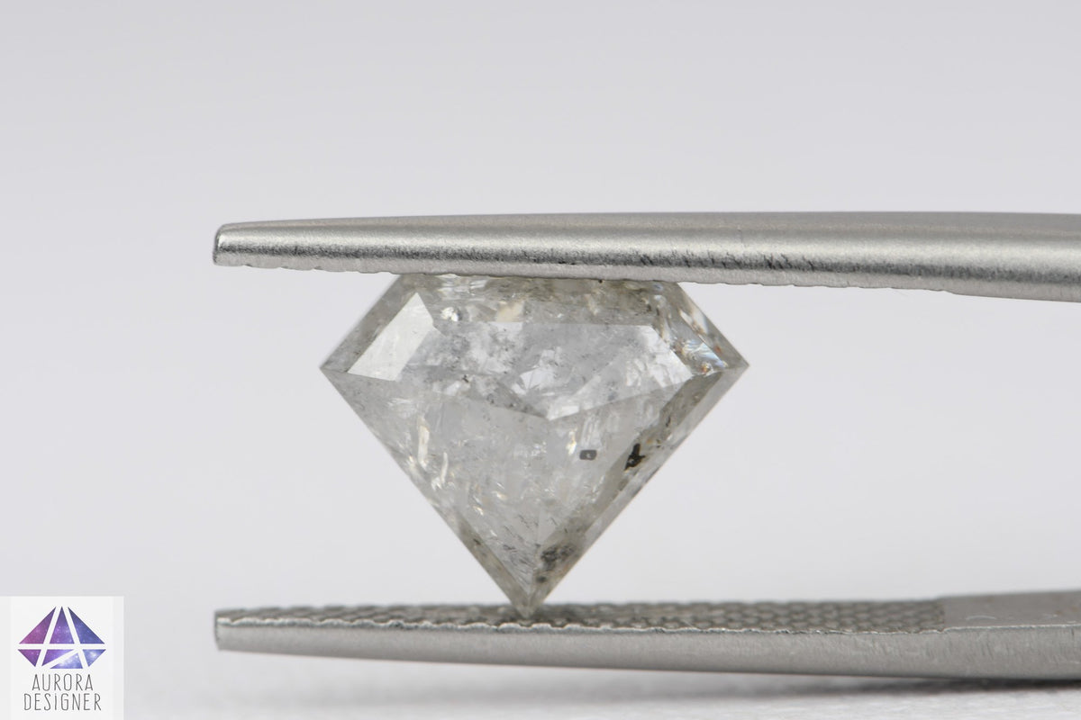 3.73ct Shield Shape Salt and Pepper Diamond, 11.4*9.1*5.0mm SPG179