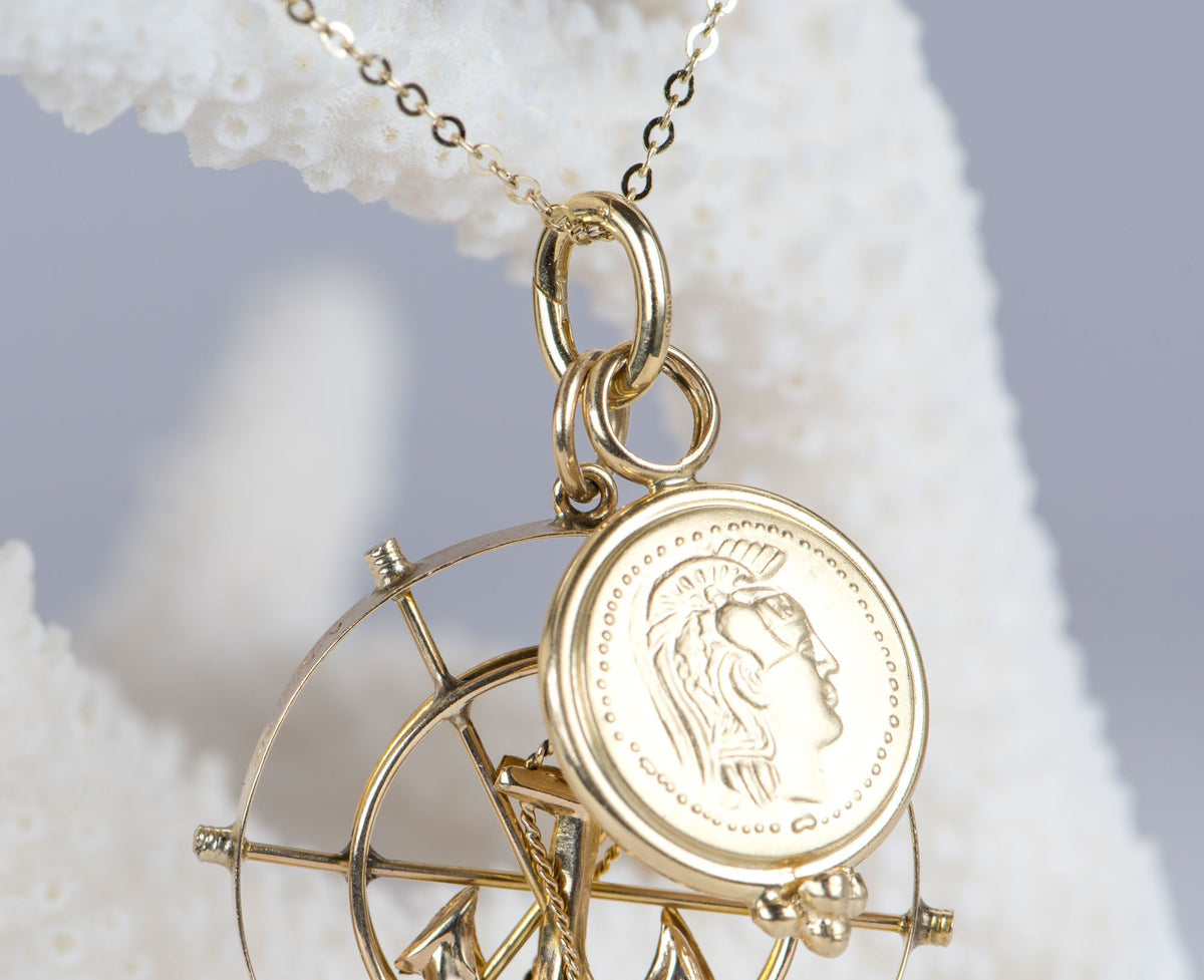 9*7mm Oval Spring Gate 18K Gold Clasp Charm Pendant Enhancer M4007-9 Aurora Designer