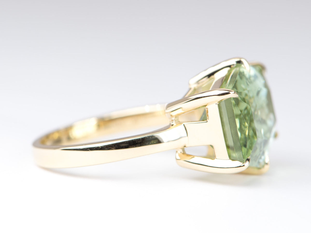 10.33ct Statement Tourmaline Solitiare Ring 14K Yellow Gold R6263 Aurora Designer