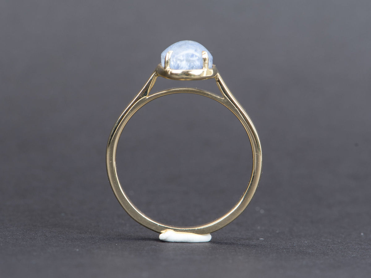 1.96ct Oval Blue Dumortierite Quartz 9K Gold Ring R6358-2 Aurora Designer