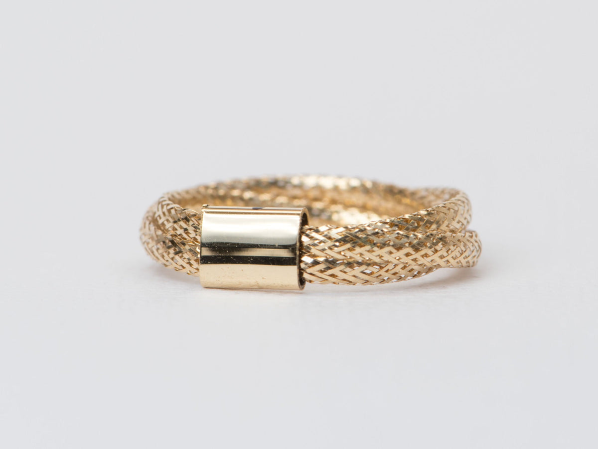 Light Weight 3-Strand Braided Ring 18K Gold R6384 Aurora Designer