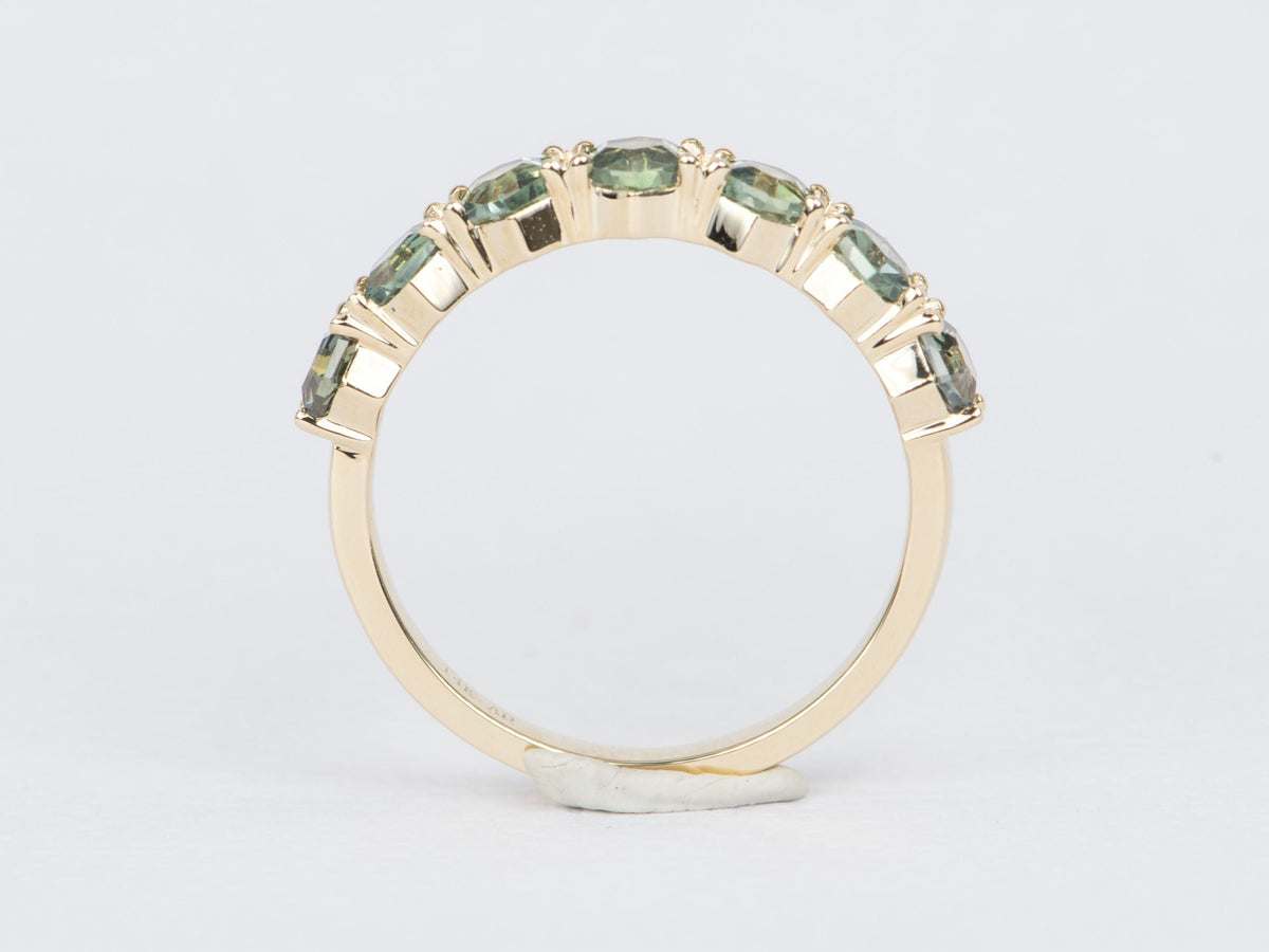 Hexagon Montana Sapphire 14K Yellow Gold Wedding Band R5035 Aurora Designer