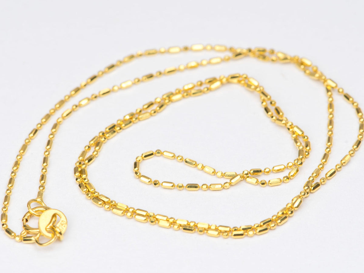 Dot and Dash 18K Gold Specialty Necklace Chain 17.5" R4182 Aurora Designer
