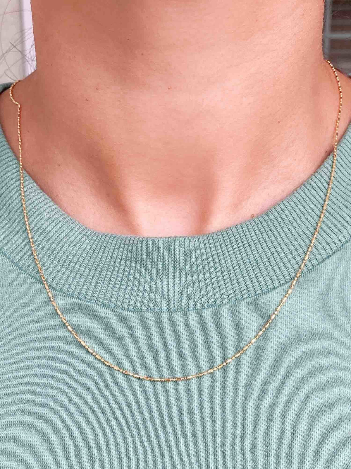 Dot and Dash 18K Gold Specialty Necklace Chain 17.5" R4182 Aurora Designer
