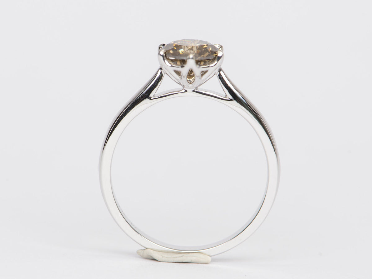 1.31ct Natural Fancy Color Diamond Engagement Ring 14K White Gold R6391 Aurora Designer