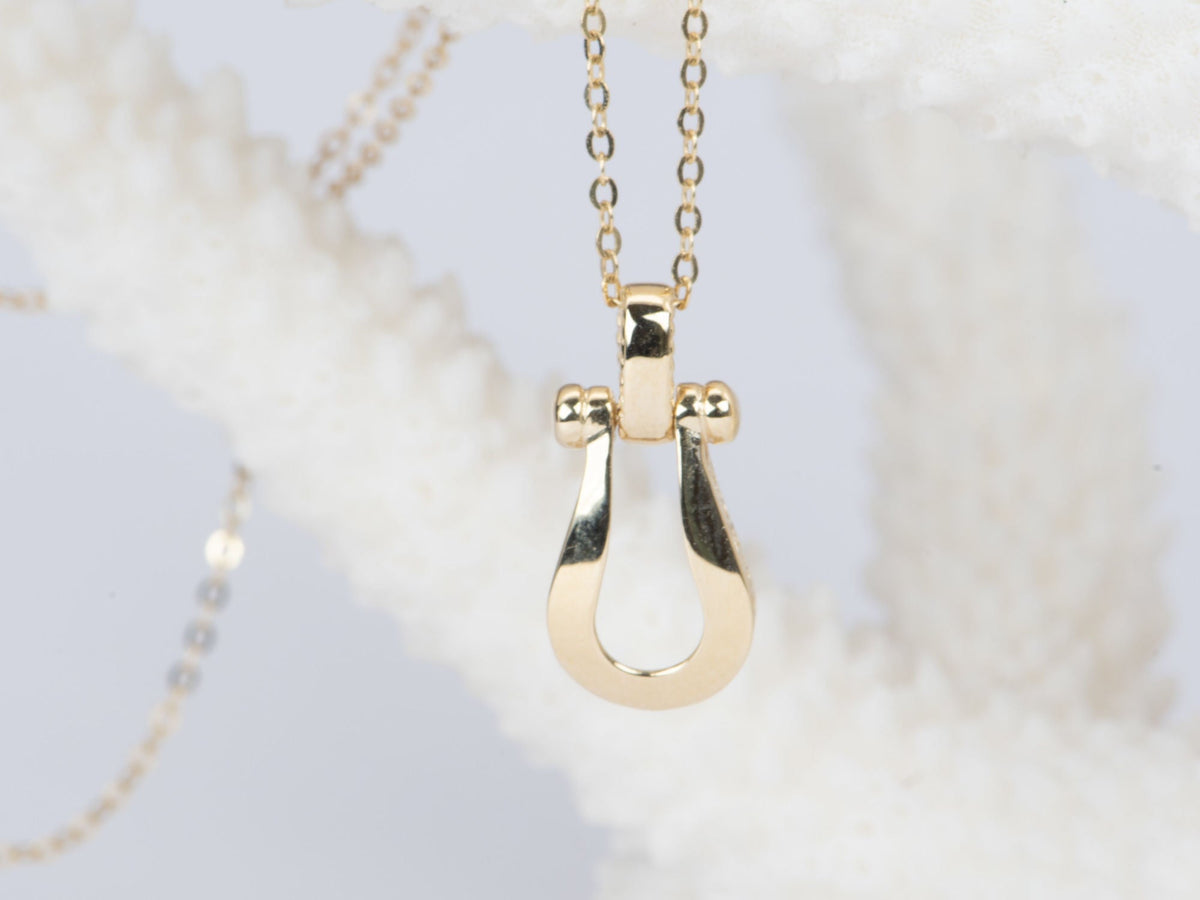 Horseshoe Charm Chain Extender 18K Gold R4378 Aurora Designer