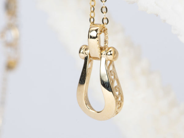 Ready-to-Ship 14K or 18K Gold Pendant Charm Holder