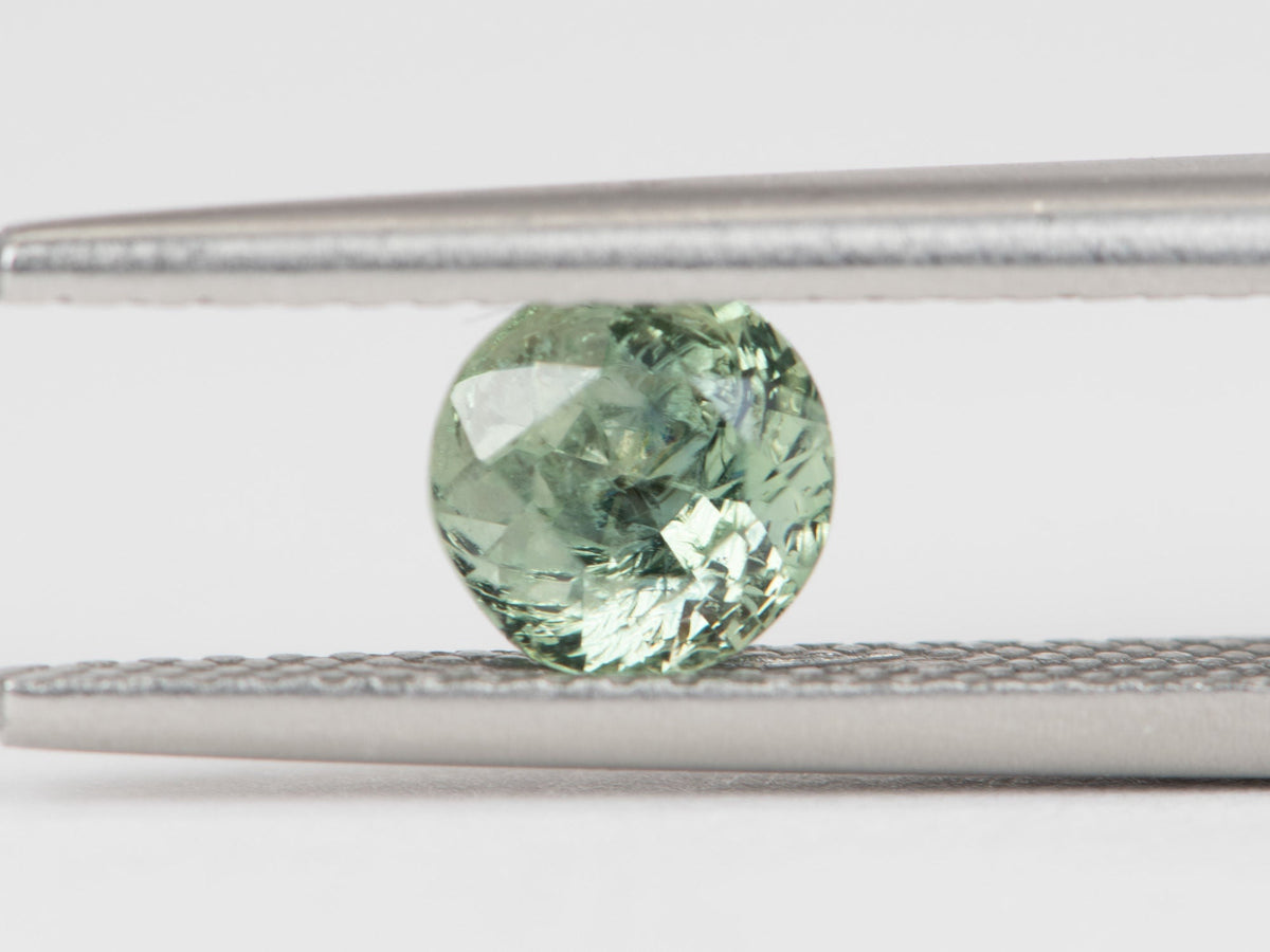 0.89ct Round Shape Montana Sapphire 5.4*4.2mm PS604 Aurora Designer
