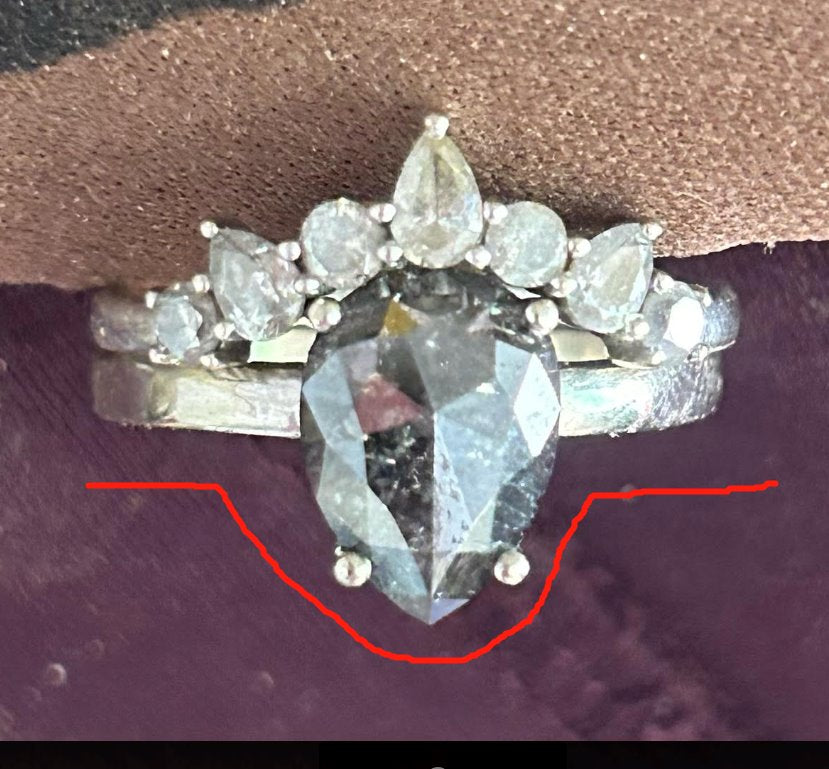 Custom Listing for Aaron*** Custom Salt and Pepper Diamond Wedding Band Jo Dane