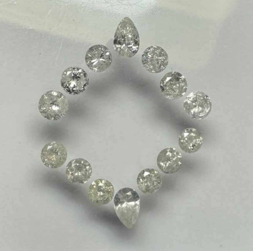 Custom Listing for Telena*** Milky Diamond Crown Rings 14K Gold Aurora Designer