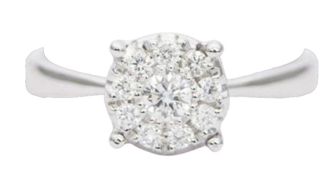 Diamond Micro Pave Halo 18K Gold Engagement Ring Wedding AD1293 Etsy