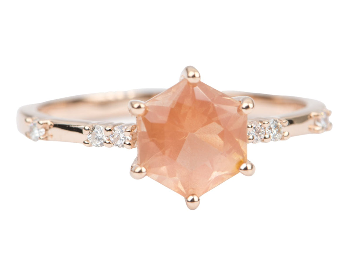 Ring Style - Scattered Diamond Shank Setting for Regular Cut or Rose Cut Center Stone AD1377C Aurora Designer