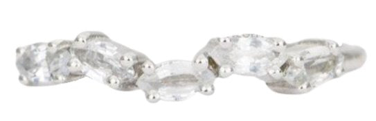 Marquise White Sapphire Cluster Ring in 14K Gold AD1440 Aurora Designer