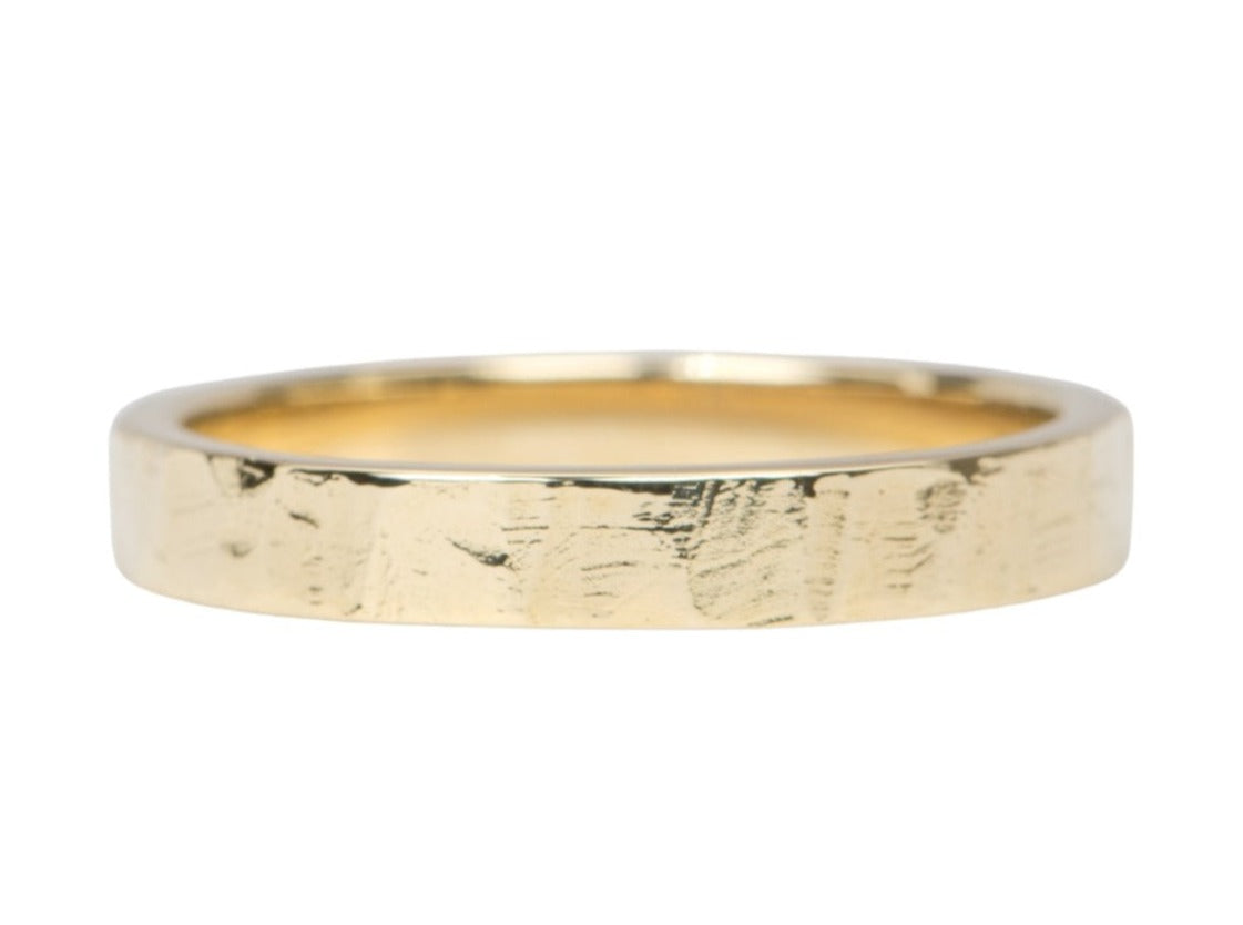 4mm Wide 14K Gold Textured Wedding Band AD1553-4 Aurora Designer