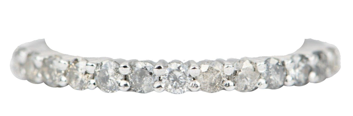 2mm Salt and Pepper Diamond Wedding Band 14K Gold Surface Prong AD1594SP Aurora Designer