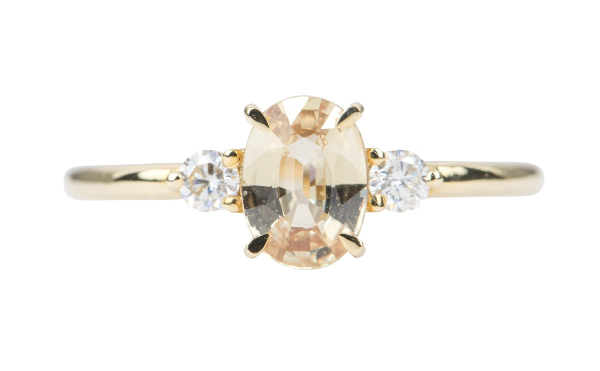 Ring Style - Three-Stone Ring Setting for Regular Cut or Rose Cut Center Stone, AD1801C Aurora Designer