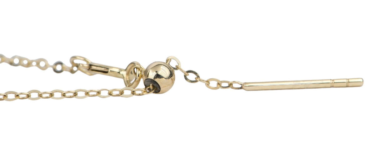 14K Gold Necklace Chain Adjustable Length with Needle Threader for Charms Pendants AD1907 Aurora Designer