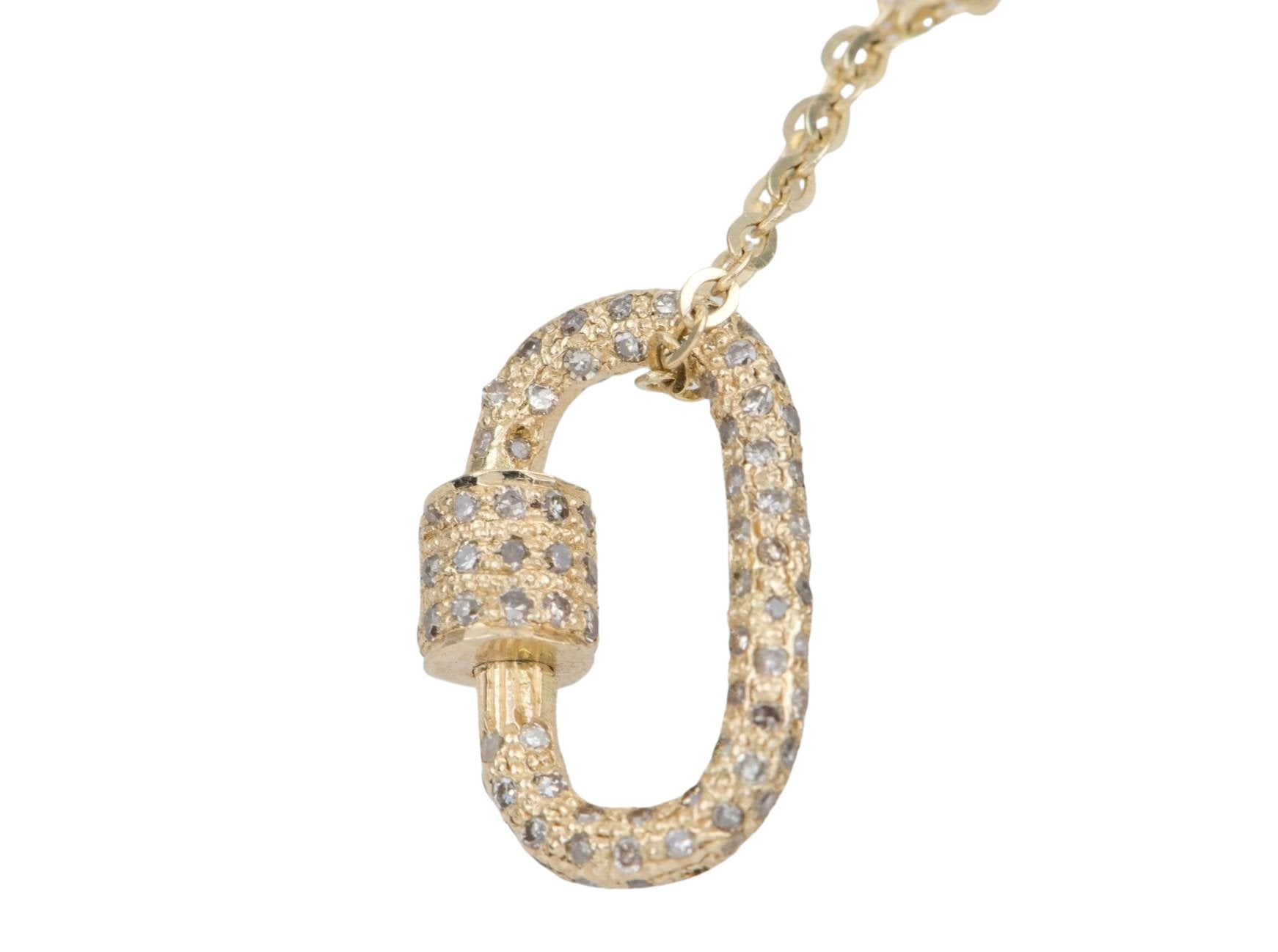 Golden Grahams Delicate Carabiner Necklace Gold