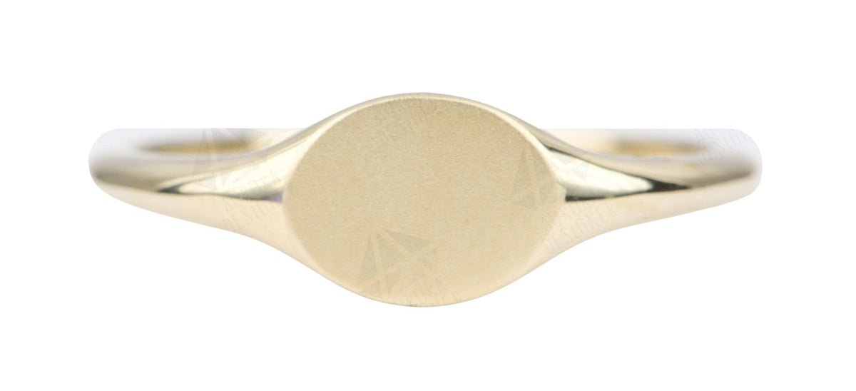 Solid 14K Gold Signet Ring Unique Wedding Band Customizable Birthstone Engraving Available AD2044 Aurora Designer