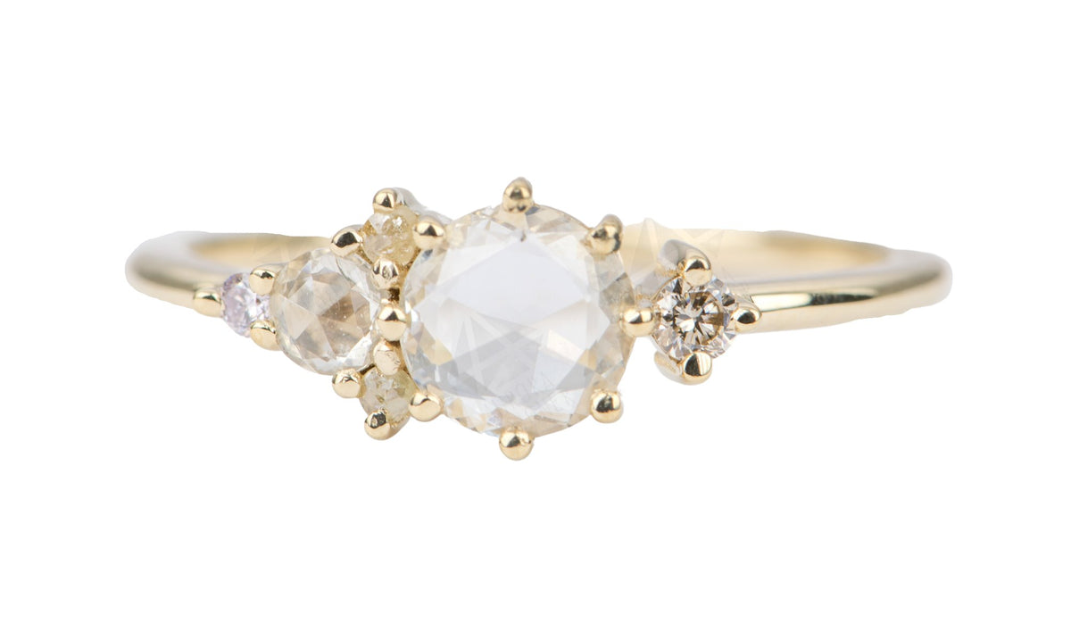 Ring Style - Cluster Ring Style with Round Center Stone AD2124C Aurora Designer