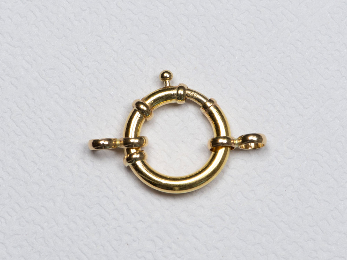 Large Spring Ring Sailor Clasp 14K Gold AD2392 Aurora Designer