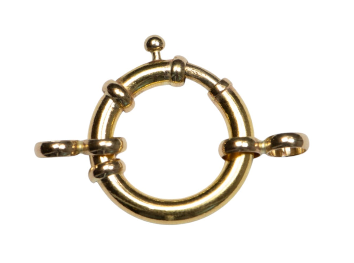 Large Spring Ring Sailor Clasp 14K Gold AD2392 Aurora Designer